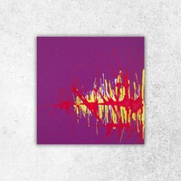 sans titre 
 2019-073. Peinture acrylique sur bois. 10 x 10 cm. 
2019 – Dominique Vial