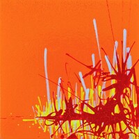 sans titre 
 2019-074. Peinture acrylique sur bois. 10 x 10 cm. 
2019 – Dominique Vial