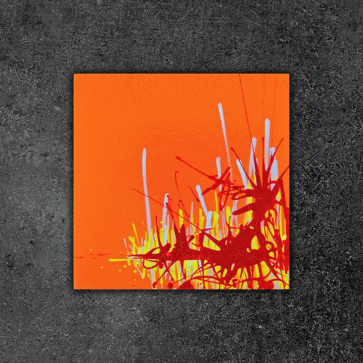 sans titre 
 2019-074. Peinture acrylique sur bois. 10 x 10 cm. 
2019 – Dominique Vial