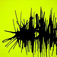 sans titre 
 2019-076. Acrylique et encre à base d'alcool sur bois. 10 x 10 cm. 
2019 – Dominique Vial