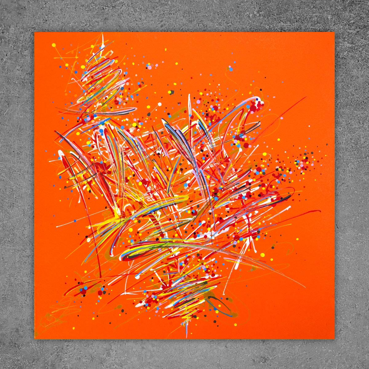 sans titre 
 2019-077. Peinture acrylique sur bois. 20 x 20 cm. 
2019 – Dominique Vial