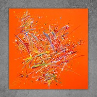 sans titre 
 2019-077. Peinture acrylique sur bois. 20 x 20 cm. 
2019 – Dominique Vial