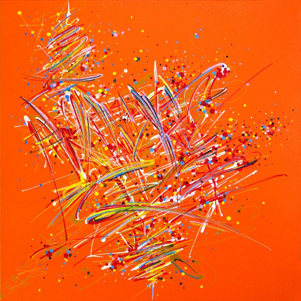 sans titre 
 2019-077. Peinture acrylique sur bois. 20 x 20 cm. 
2019 – Dominique Vial