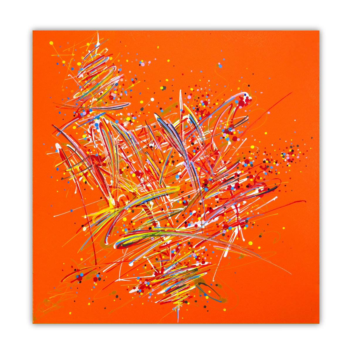 sans titre 
 2019-077. Peinture acrylique sur bois. 20 x 20 cm. 
2019 – Dominique Vial