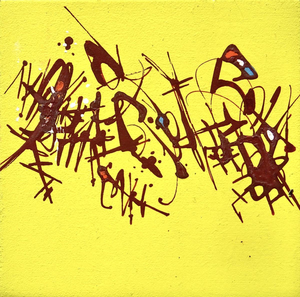 sans titre 
 2019-078. Peinture acrylique sur bois. 10 x 10 cm. 
2019 – Dominique Vial