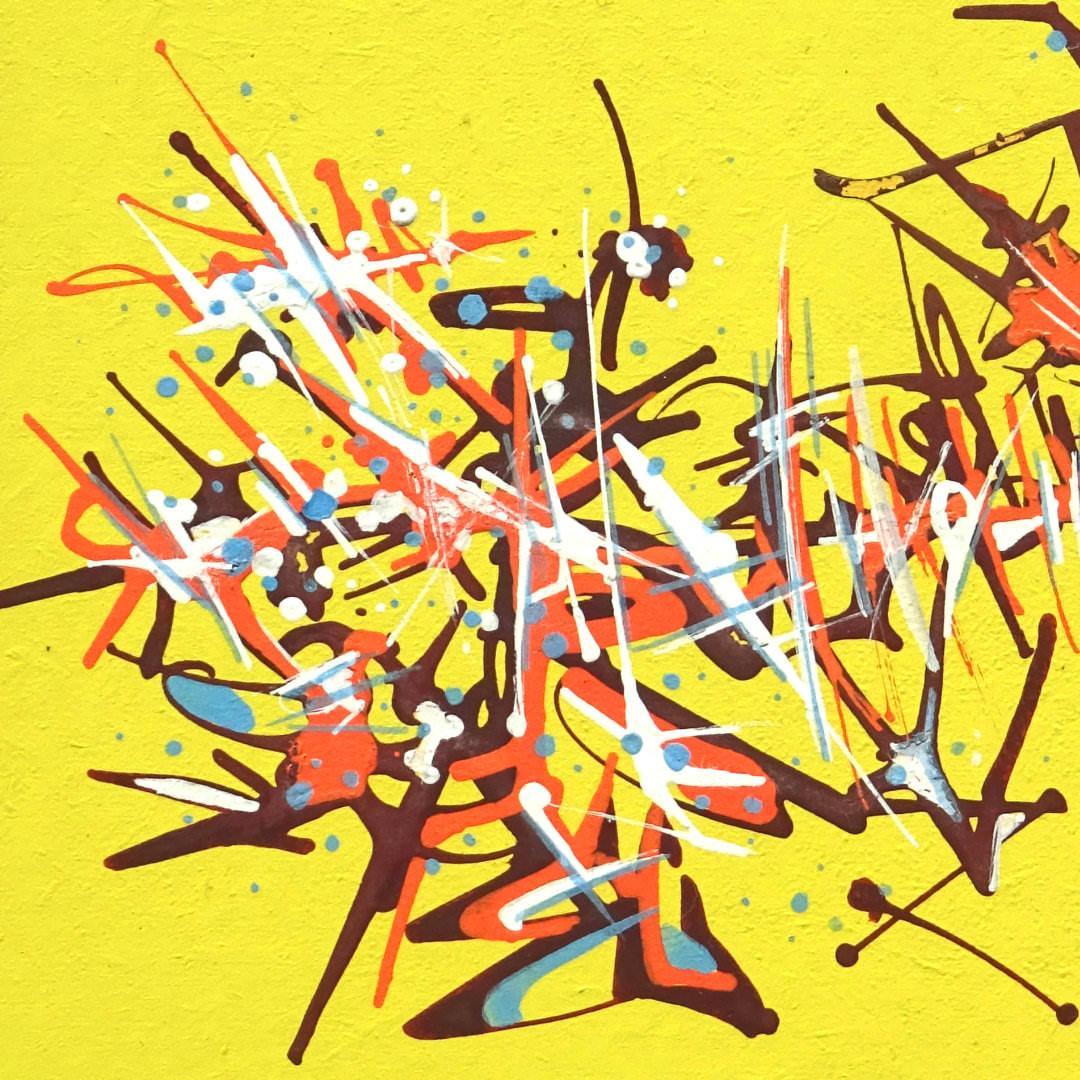 sans titre 
 2019-079. Peinture acrylique sur bois. 20 x 20 cm. 
2019 – Dominique Vial