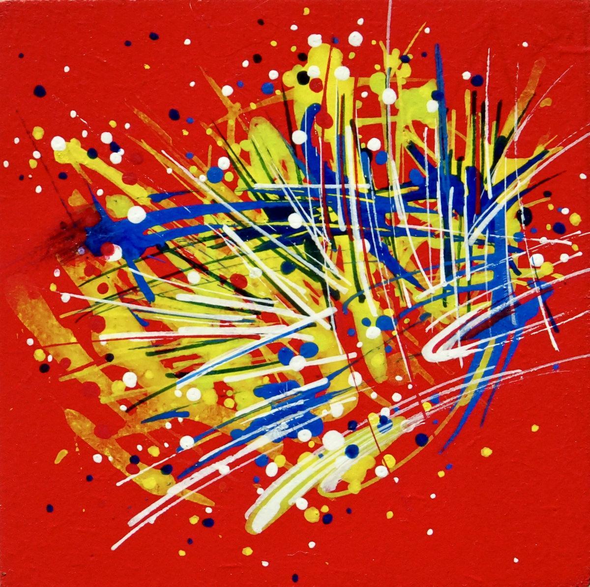 sans titre 
 2019-080. Peinture acrylique sur bois. 10 x 10 cm. 
2019 – Dominique Vial