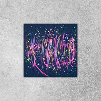 sans titre 
 2019-082. Peinture acrylique sur bois. 10 x 10 cm. 
2019 – Dominique Vial