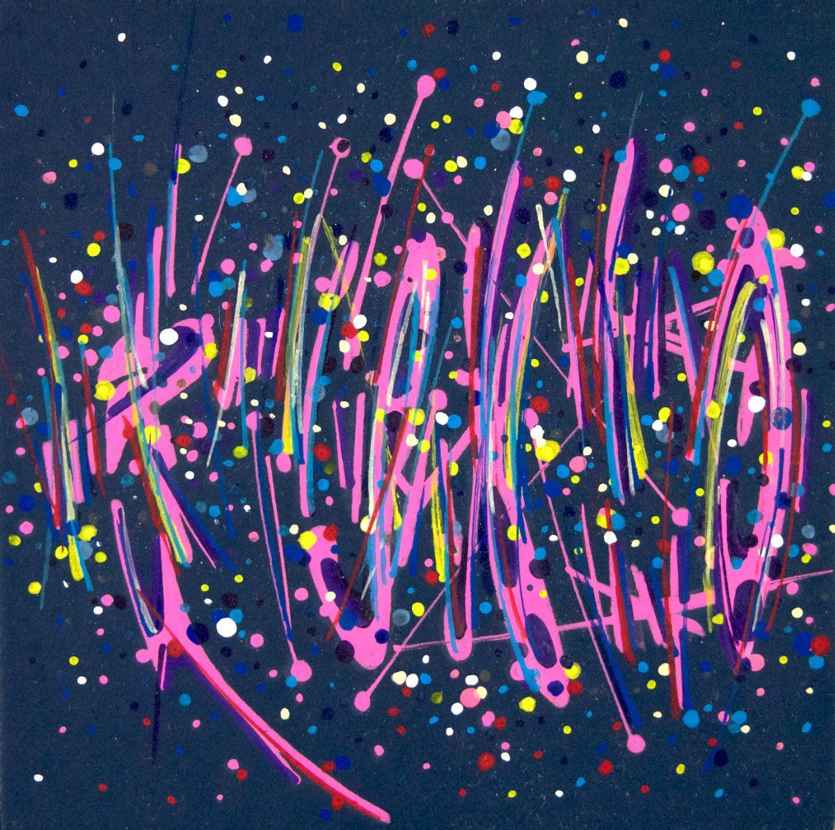 sans titre 
 2019-082. Peinture acrylique sur bois. 10 x 10 cm. 
2019 – Dominique Vial