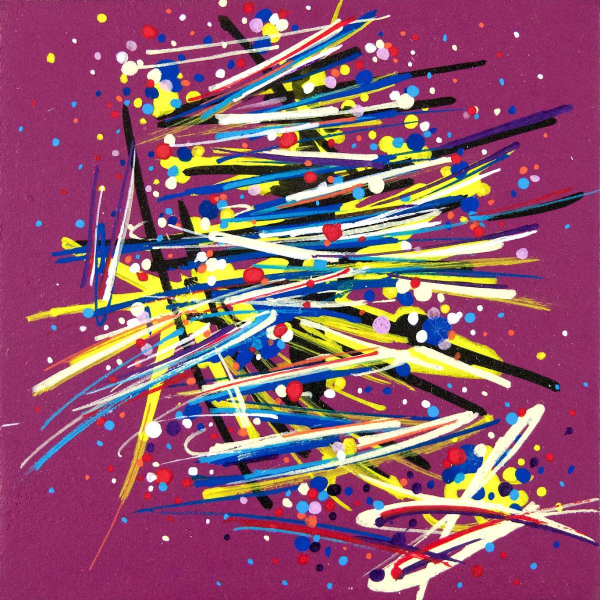 sans titre 
 2019-083. Peinture acrylique sur bois. 10 x 10 cm. 
2019 – Dominique Vial