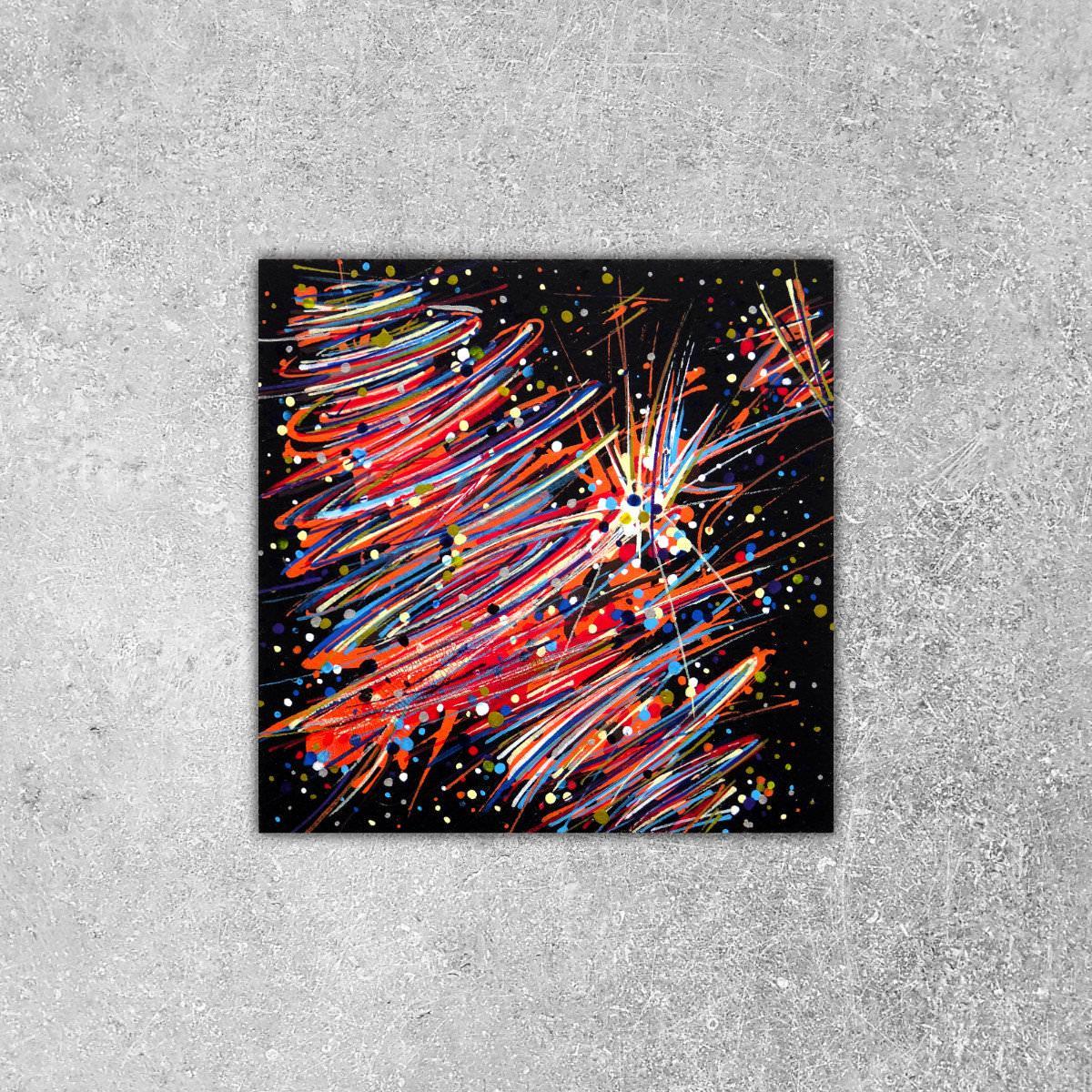 sans titre 
 2019-084. Peinture acrylique sur bois. 10 x 10 cm. 
2019 – Dominique Vial