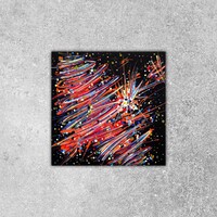 sans titre 
 2019-084. Peinture acrylique sur bois. 10 x 10 cm. 
2019 – Dominique Vial