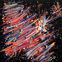 sans titre 
 2019-084. Peinture acrylique sur bois. 10 x 10 cm. 
2019 – Dominique Vial