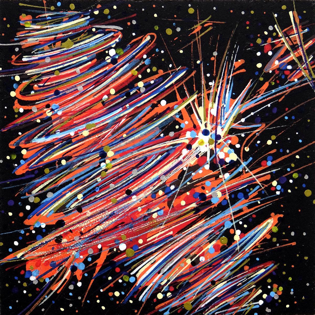 sans titre 
 2019-084. Peinture acrylique sur bois. 10 x 10 cm. 
2019 – Dominique Vial