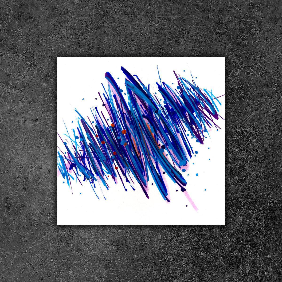 sans titre 
 2019-090. Peinture acrylique sur bois. 10 x 10 cm. 
2019 – Dominique Vial