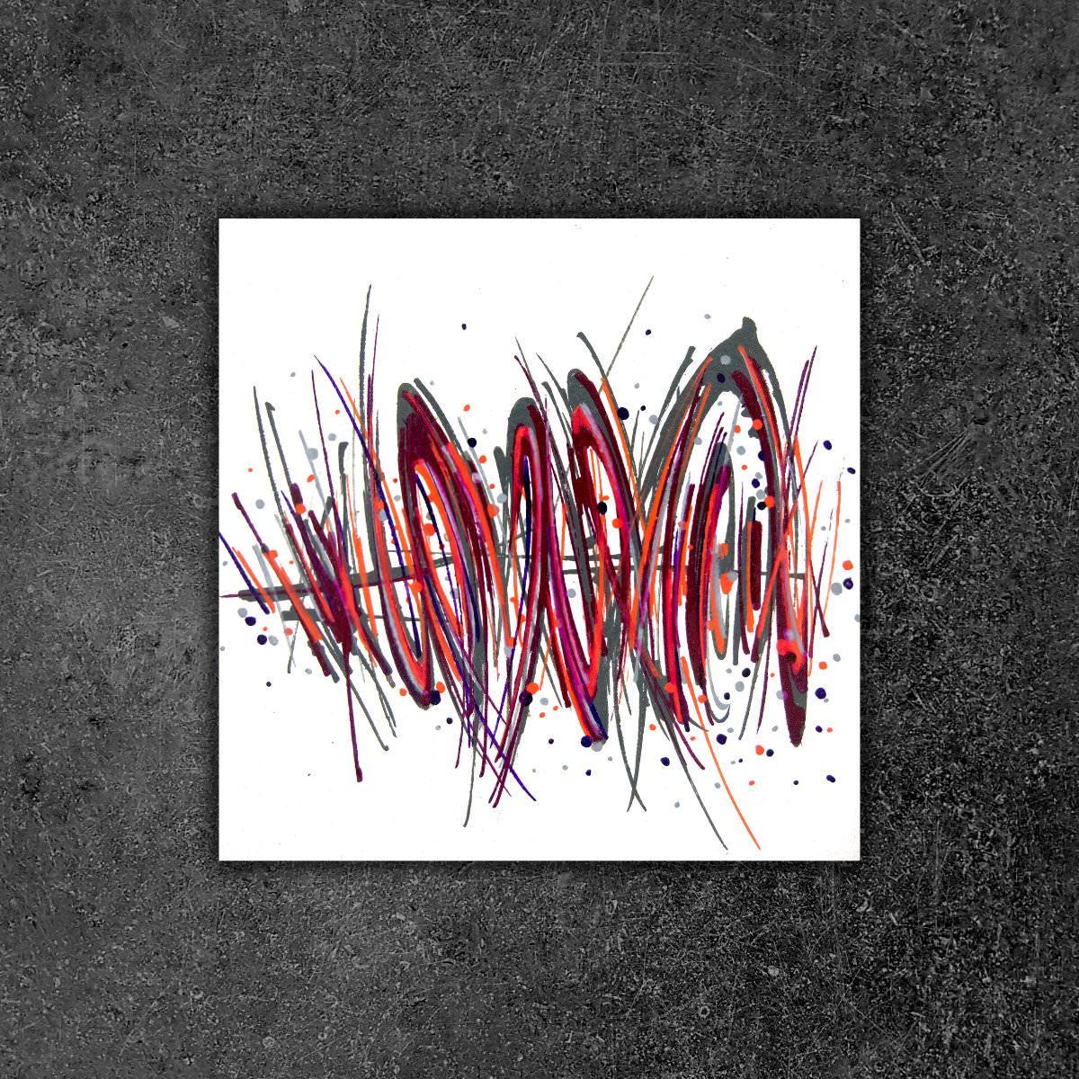 sans titre 
 2019-091. Peinture acrylique sur bois. 10 x 10 cm. 
2019 – Dominique Vial