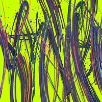 sans titre 
 2019-094. Acrylique et encre à alcool sur bois. 50 x 50 cm. 
2019 – Dominique Vial