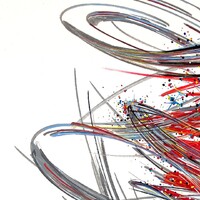 sans titre 
 2019-095. Acrylique et encre à alcool sur bois. 50 x 50 cm. 
2019 – Dominique Vial