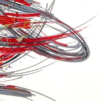 sans titre 
 2019-095. Acrylique et encre à alcool sur bois. 50 x 50 cm. 
2019 – Dominique Vial