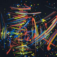 sans titre 
 2020-001. Peinture acrylique sur bois, polyptyque de 5 carrés 10x10. 50 x 10 cm. 
2020 – Dominique Vial