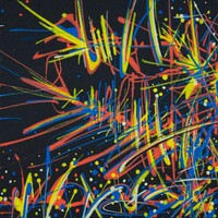 sans titre 
 2020-001. Peinture acrylique sur bois, polyptyque de 5 carrés 10x10. 50 x 10 cm. 
2020 – Dominique Vial