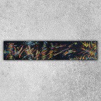 sans titre 
 2020-001. Peinture acrylique sur bois, polyptyque de 5 carrés 10x10. 50 x 10 cm. 
2020 – Dominique Vial