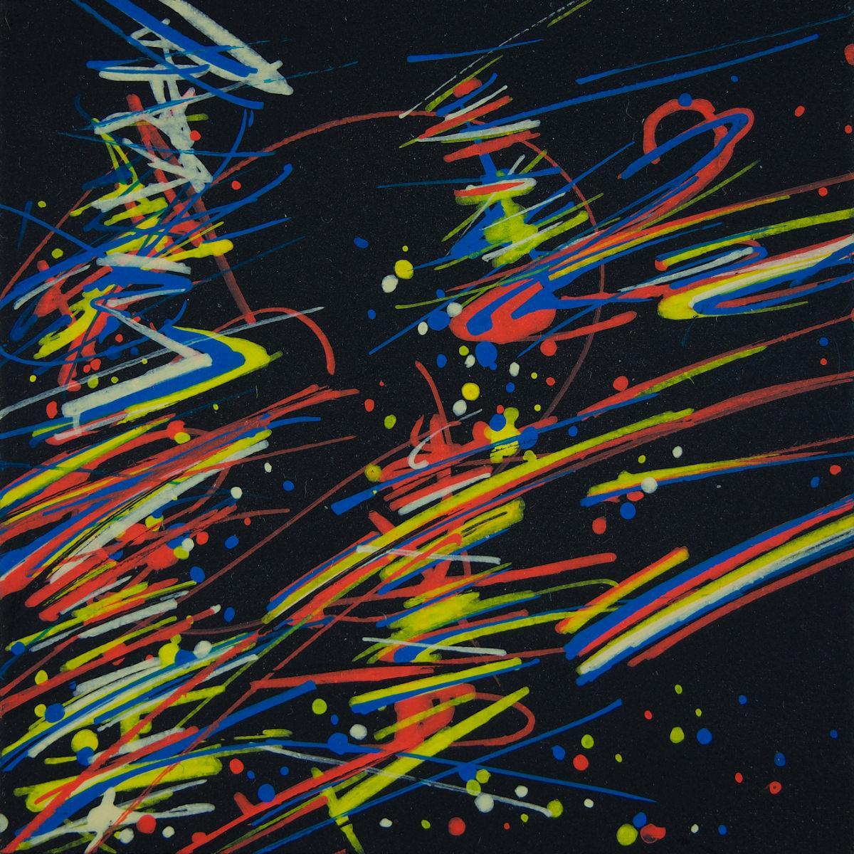 sans titre 
 2020-001. Peinture acrylique sur bois, polyptyque de 5 carrés 10x10. 50 x 10 cm. 
2020 – Dominique Vial