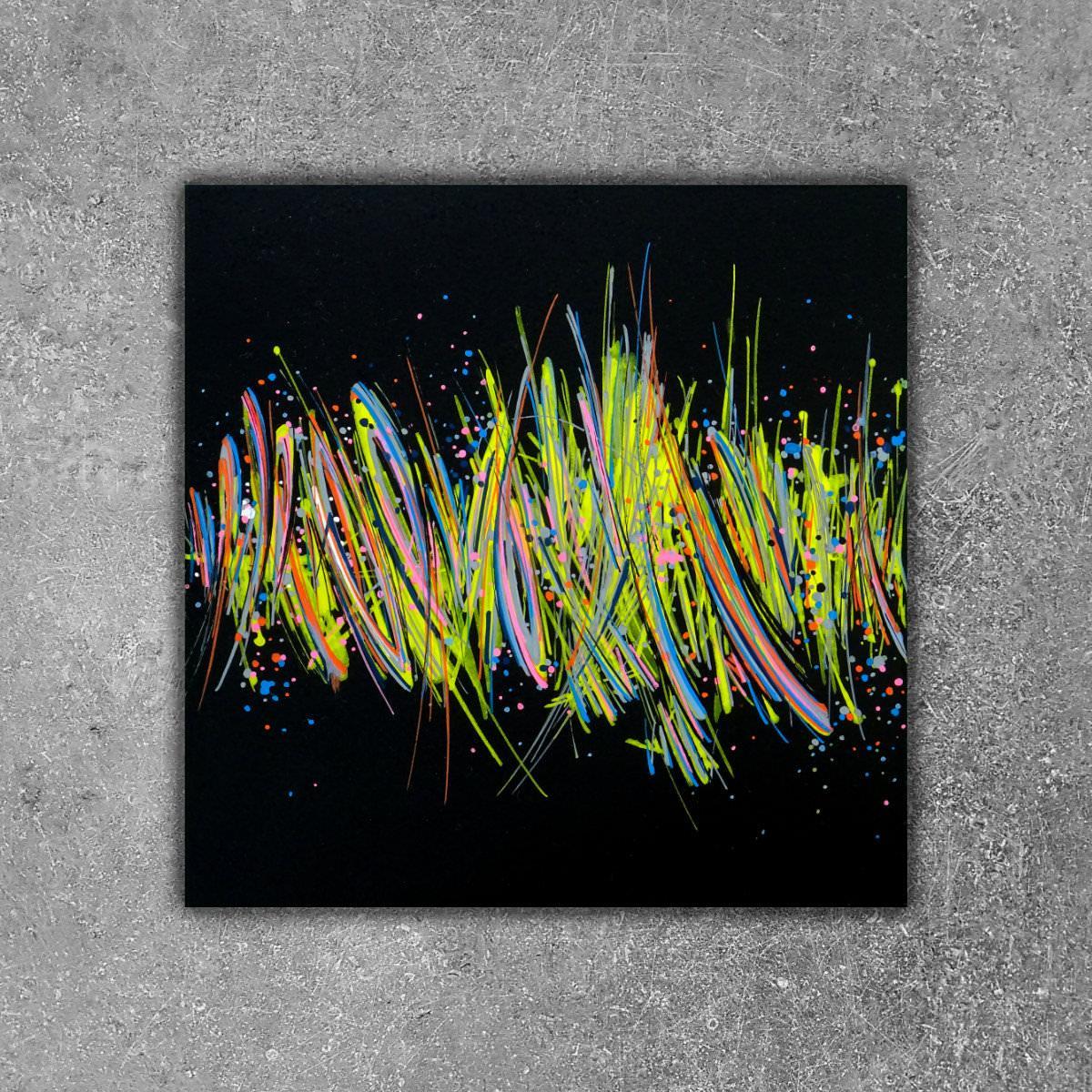 sans titre 
 2020-002. Peinture acrylique sur bois. 20 x 20 cm. 
2020 – Dominique Vial