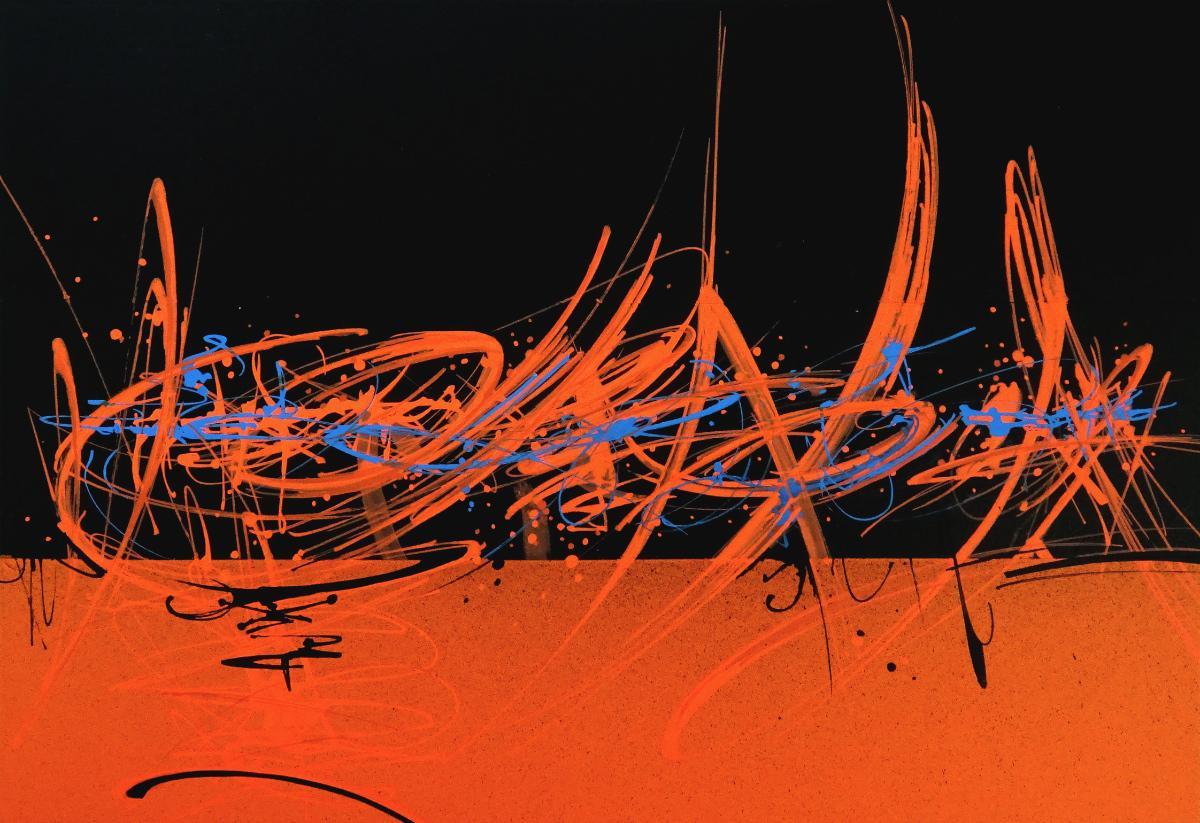 sans titre 
 2020-003. Peinture acrylique sur bois. 30 x 20 cm. 
2020 – Dominique Vial