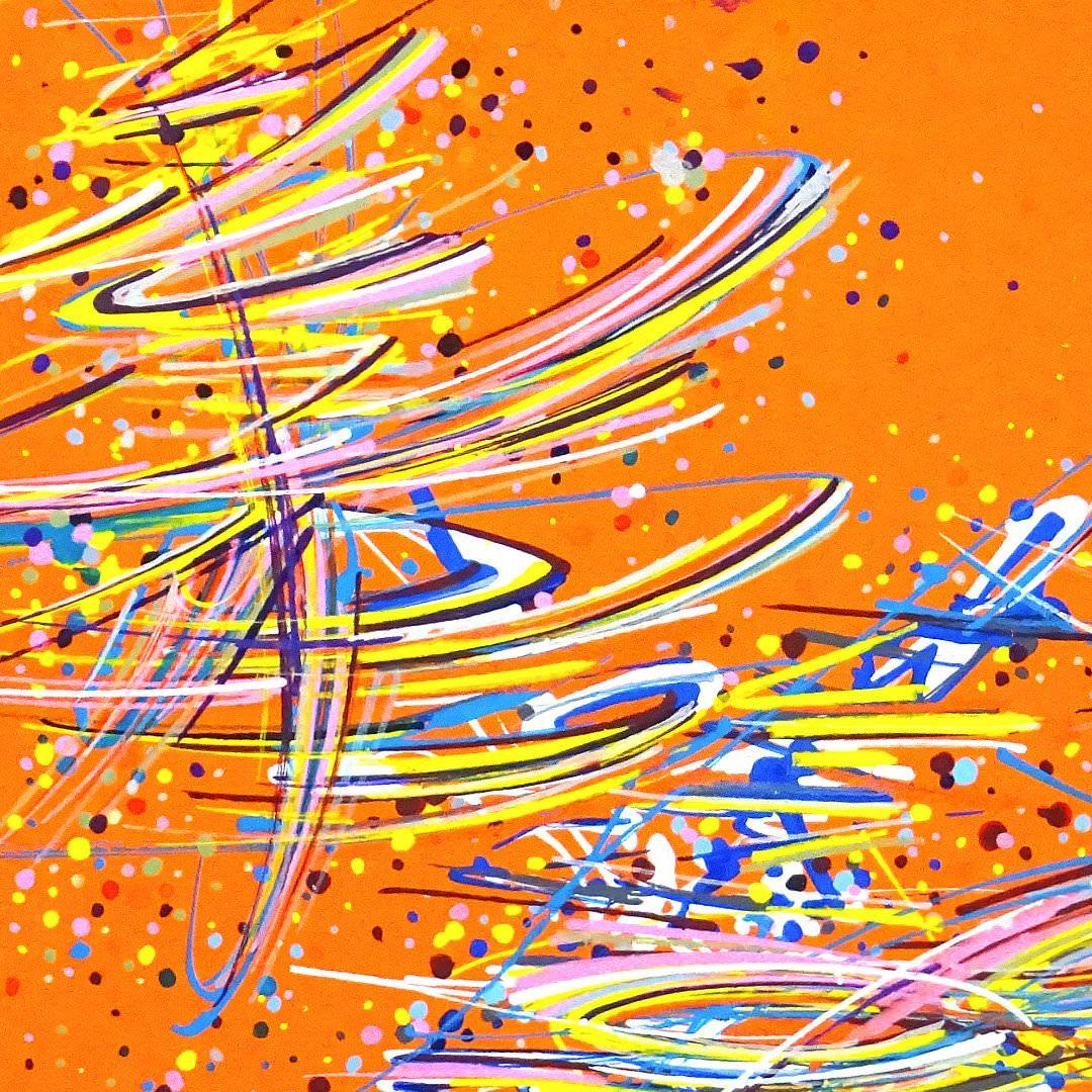 sans titre 
 2020-004. Peinture acrylique sur bois. 20 x 20 cm. 
2020 – Dominique Vial