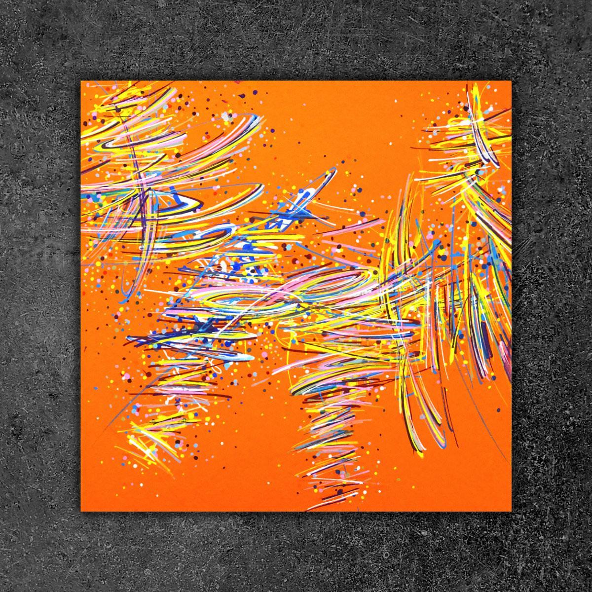 sans titre 
 2020-004. Peinture acrylique sur bois. 20 x 20 cm. 
2020 – Dominique Vial