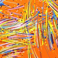 sans titre 
 2020-004. Peinture acrylique sur bois. 20 x 20 cm. 
2020 – Dominique Vial