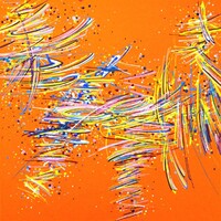 sans titre 
 2020-004. Peinture acrylique sur bois. 20 x 20 cm. 
2020 – Dominique Vial