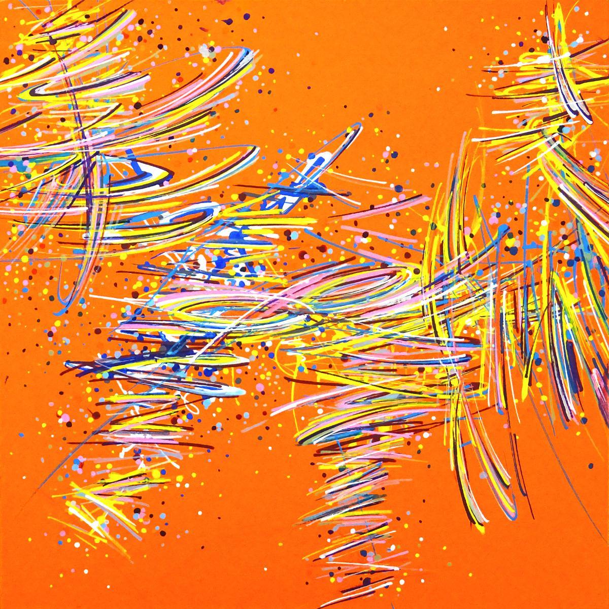 sans titre 
 2020-004. Peinture acrylique sur bois. 20 x 20 cm. 
2020 – Dominique Vial