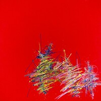 sans titre 
 2020-005. Peinture acrylique sur bois. 50 x 50 cm. 
2020 – Dominique Vial