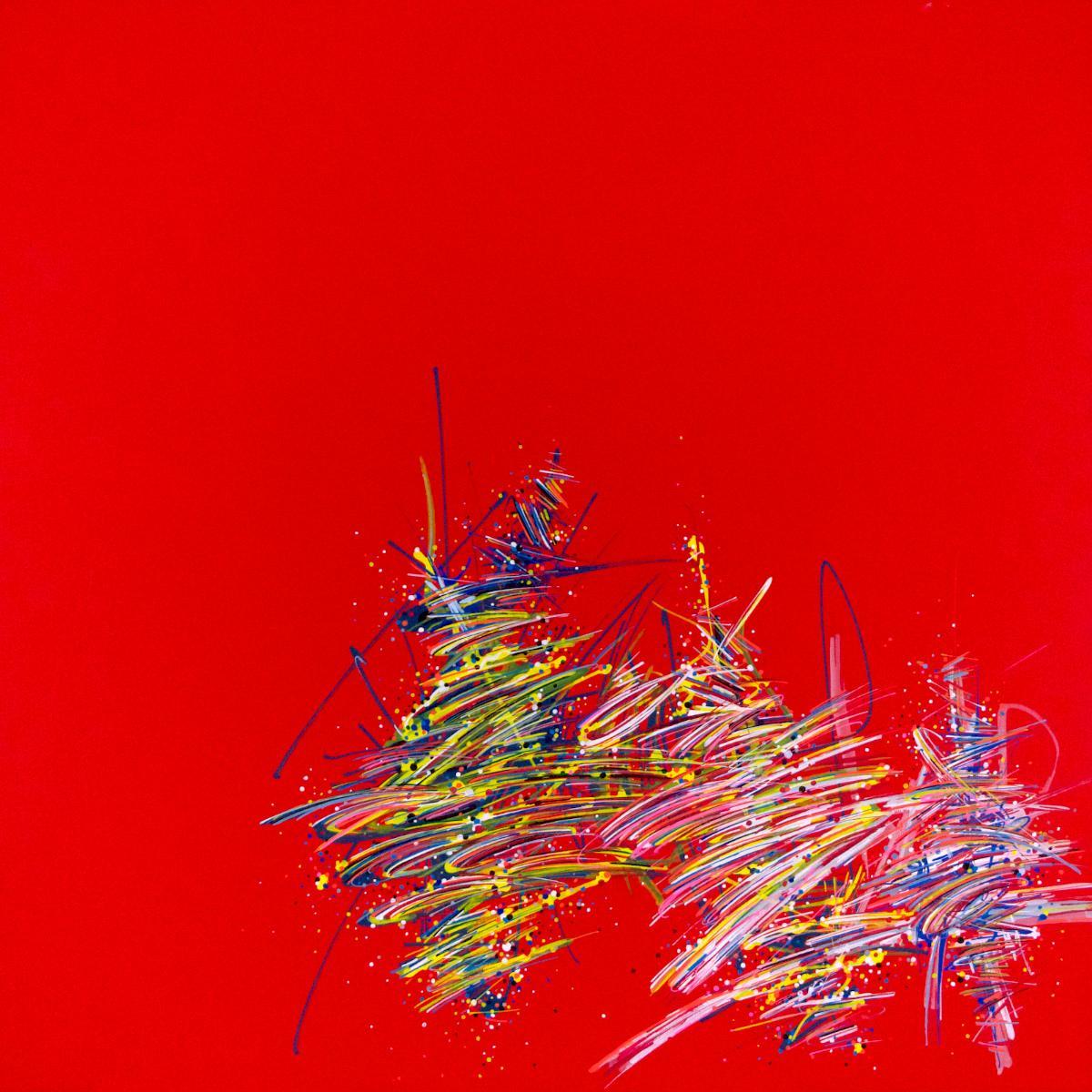 sans titre 
 2020-005. Peinture acrylique sur bois. 50 x 50 cm. 
2020 – Dominique Vial