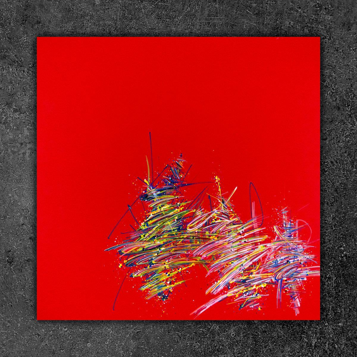 sans titre 
 2020-005. Peinture acrylique sur bois. 50 x 50 cm. 
2020 – Dominique Vial