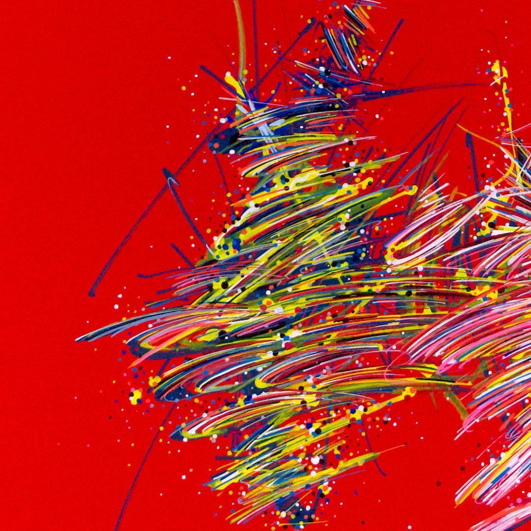 sans titre 
 2020-005. Peinture acrylique sur bois. 50 x 50 cm. 
2020 – Dominique Vial