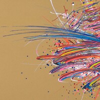 sans titre 
 2020-006. Peinture acrylique sur bois. 62 x 22 cm. 
2020 – Dominique Vial