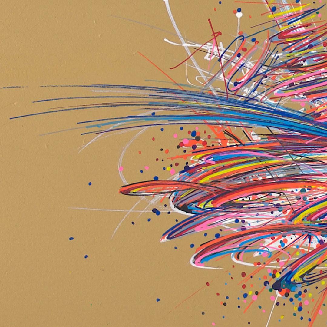 sans titre 
 2020-006. Peinture acrylique sur bois. 62 x 22 cm. 
2020 – Dominique Vial