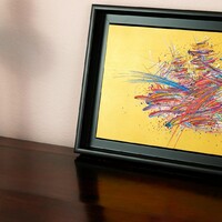 sans titre 
 2020-006. Peinture acrylique sur bois. 62 x 22 cm. 
2020 – Dominique Vial