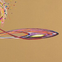 sans titre 
 2020-006. Peinture acrylique sur bois. 62 x 22 cm. 
2020 – Dominique Vial