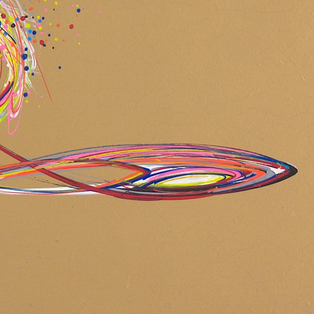 sans titre 
 2020-006. Peinture acrylique sur bois. 62 x 22 cm. 
2020 – Dominique Vial