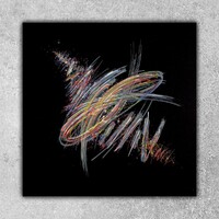 sans titre 
 2020-007. Peinture acrylique sur bois. 50 x 50 cm. 
2020 – Dominique Vial