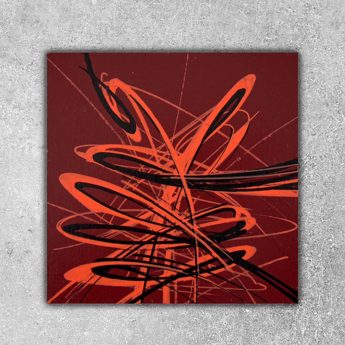 sans titre 
 2020-008. Peinture acrylique sur bois. 10 x 10 cm. 
2020 – Dominique Vial