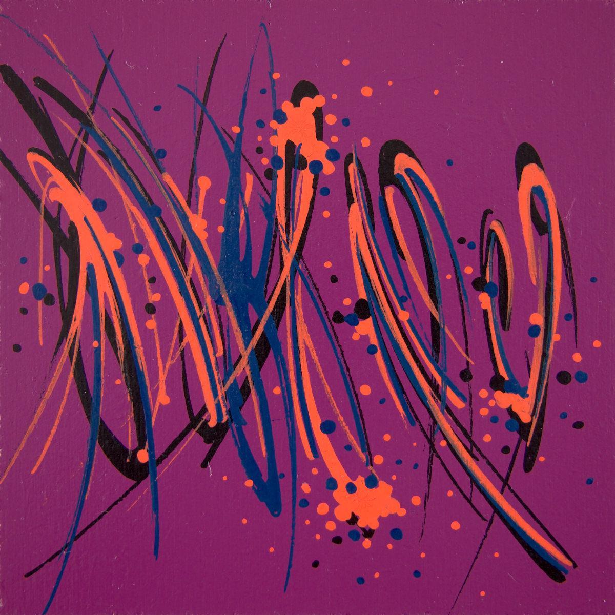 sans titre 
 2020-009. Peinture acrylique sur bois. 10 x 10 cm. 
2020 – Dominique Vial