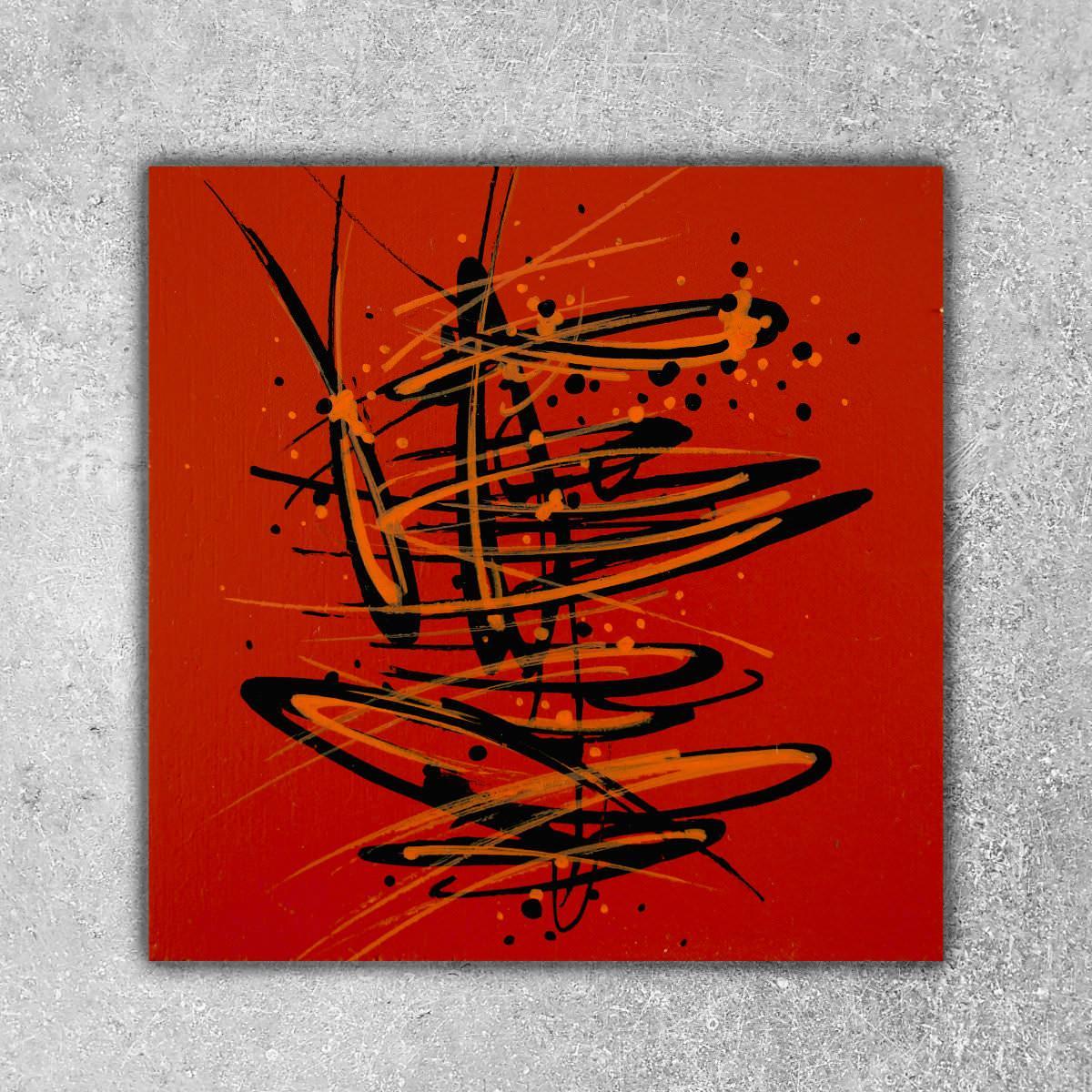 sans titre 
 2020-010. Peinture acrylique sur bois. 10 x 10 cm. 
2020 – Dominique Vial