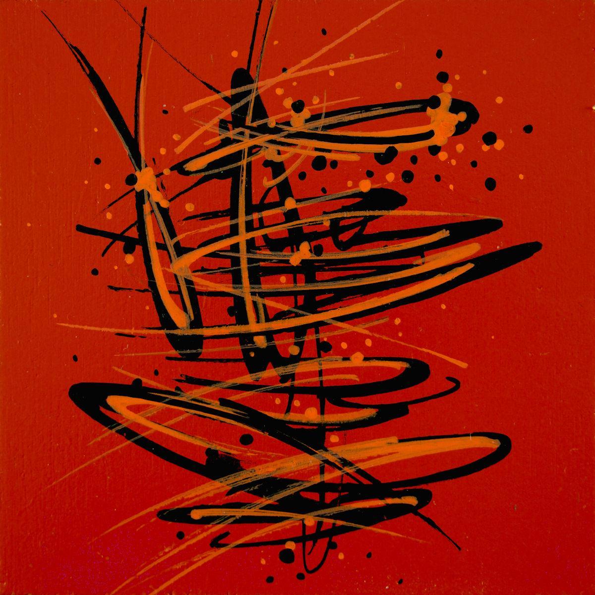 sans titre 
 2020-010. Peinture acrylique sur bois. 10 x 10 cm. 
2020 – Dominique Vial