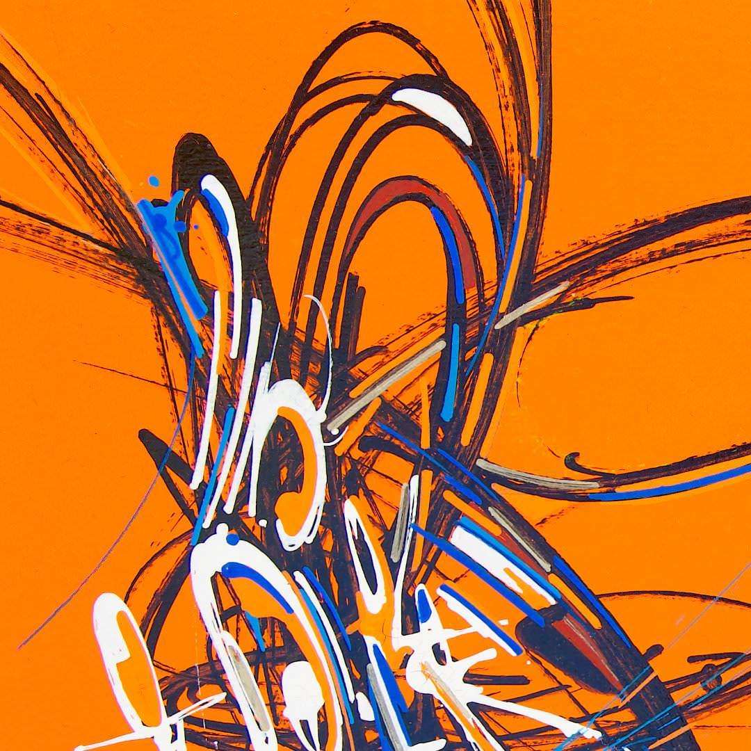 sans titre 
 2020-013. Acrylique et encre à alcool sur bois. 32 x 22 cm. 
2020 – Dominique Vial