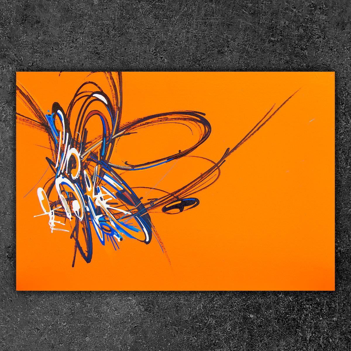 sans titre 
 2020-013. Acrylique et encre à alcool sur bois. 32 x 22 cm. 
2020 – Dominique Vial